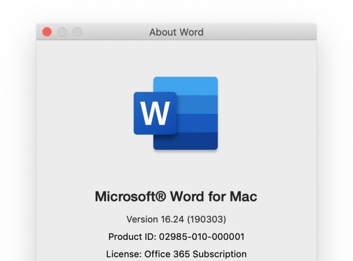 office for mac - new version